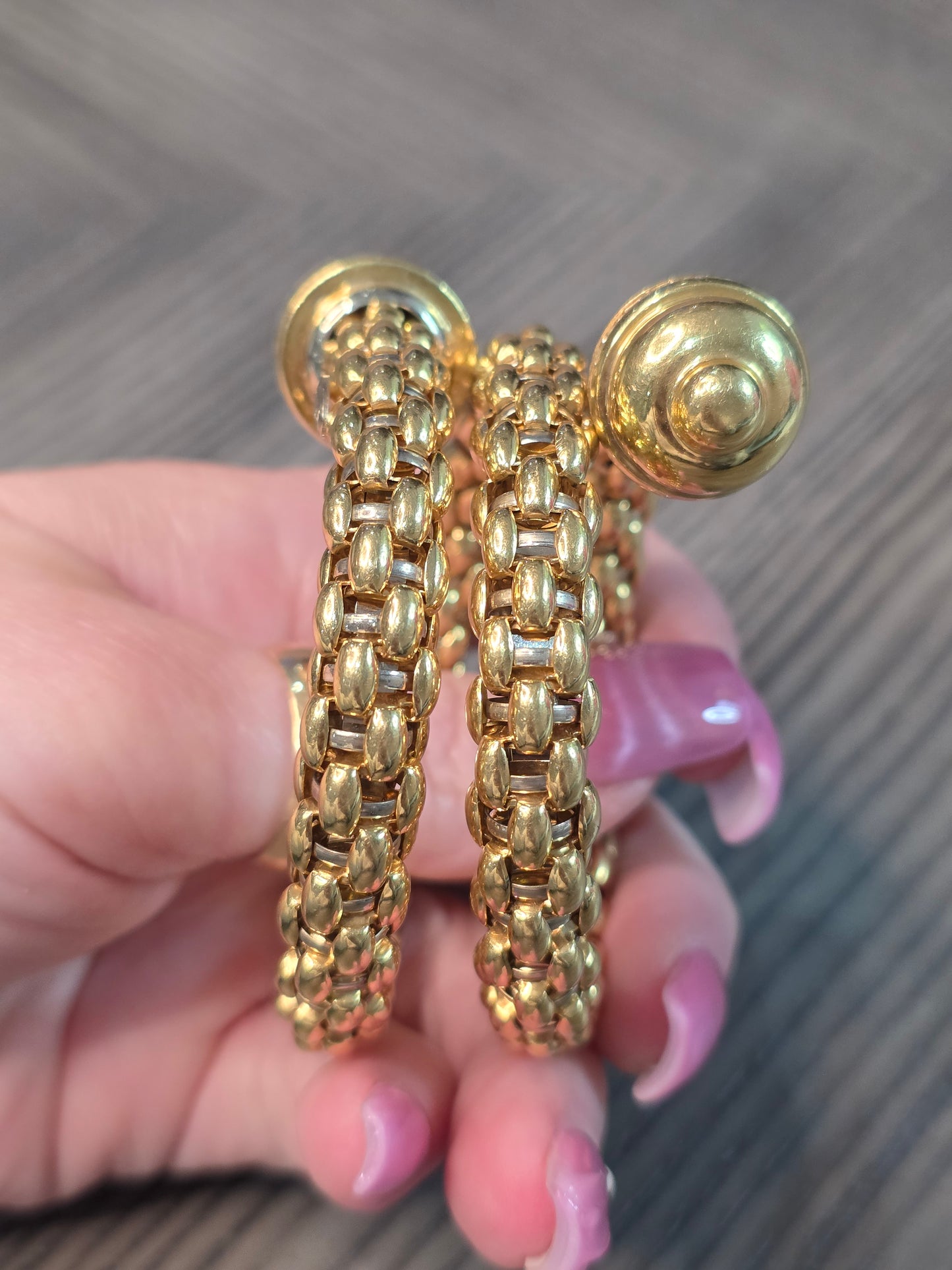 FOPE 18K Yellow Gold Diamond Wrap Bypass Bracelet