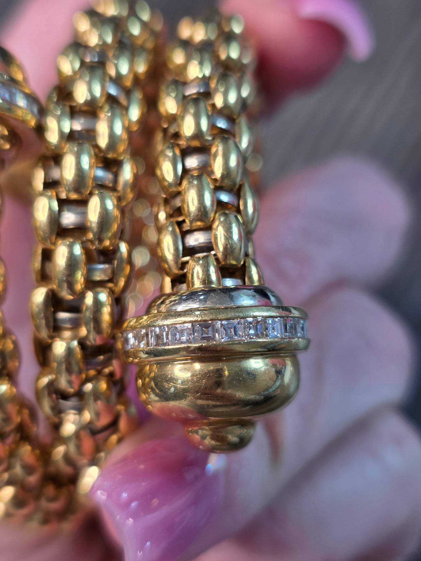 FOPE 18K Yellow Gold Diamond Wrap Bypass Bracelet