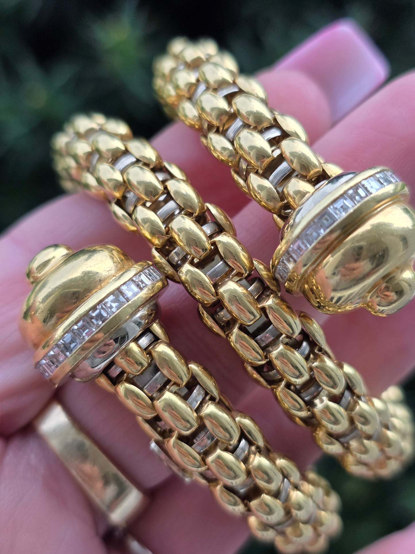 FOPE 18K Yellow Gold Diamond Wrap Bypass Bracelet