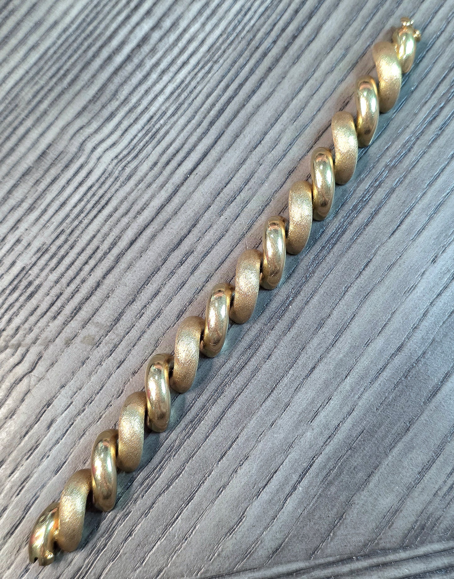 14k Yellow Gold San Marco Textured Bracelet