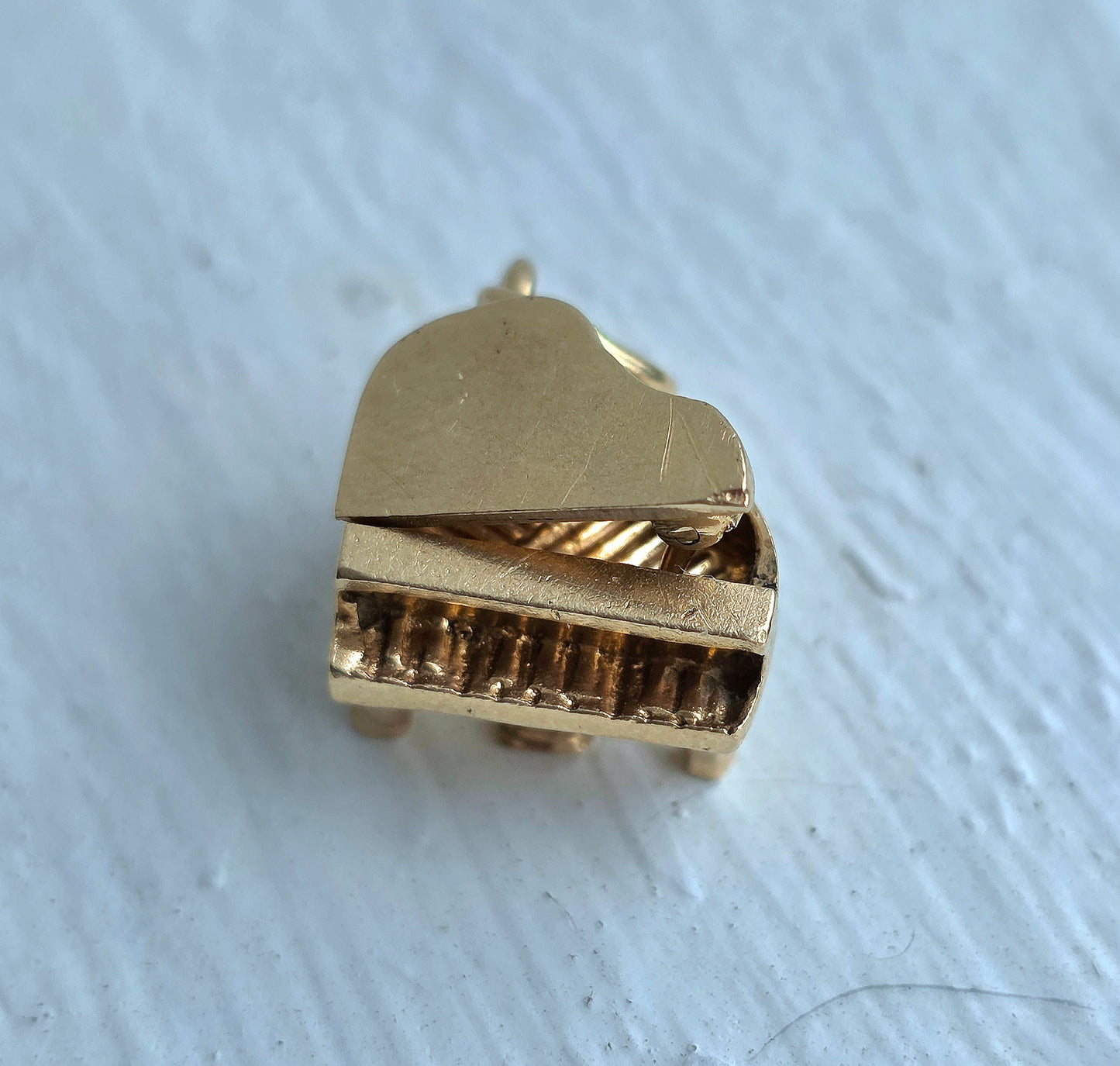 Vintage 14k Yellow Gold Mechanical Grand Piano Charm