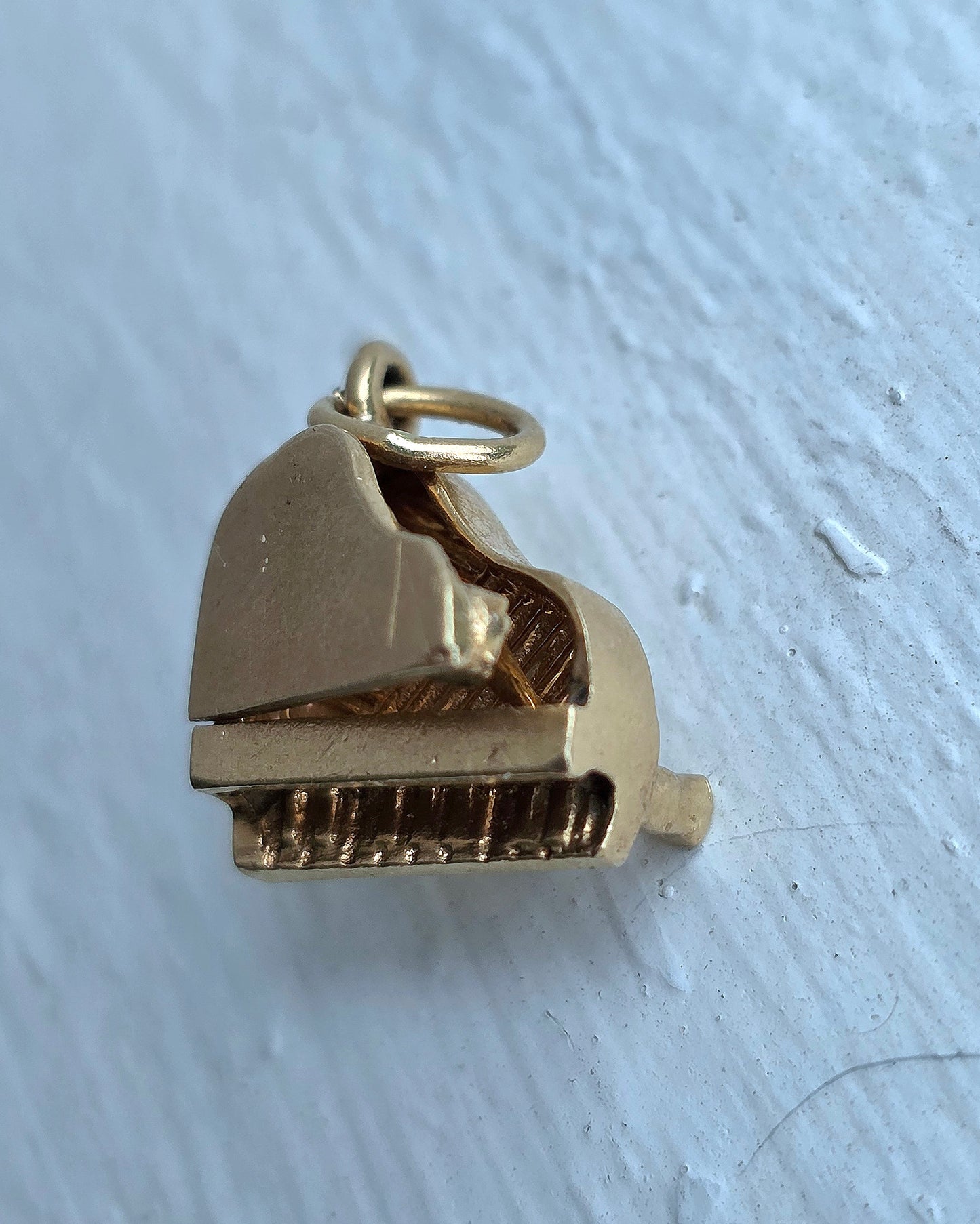 Vintage 14k Yellow Gold Mechanical Grand Piano Charm