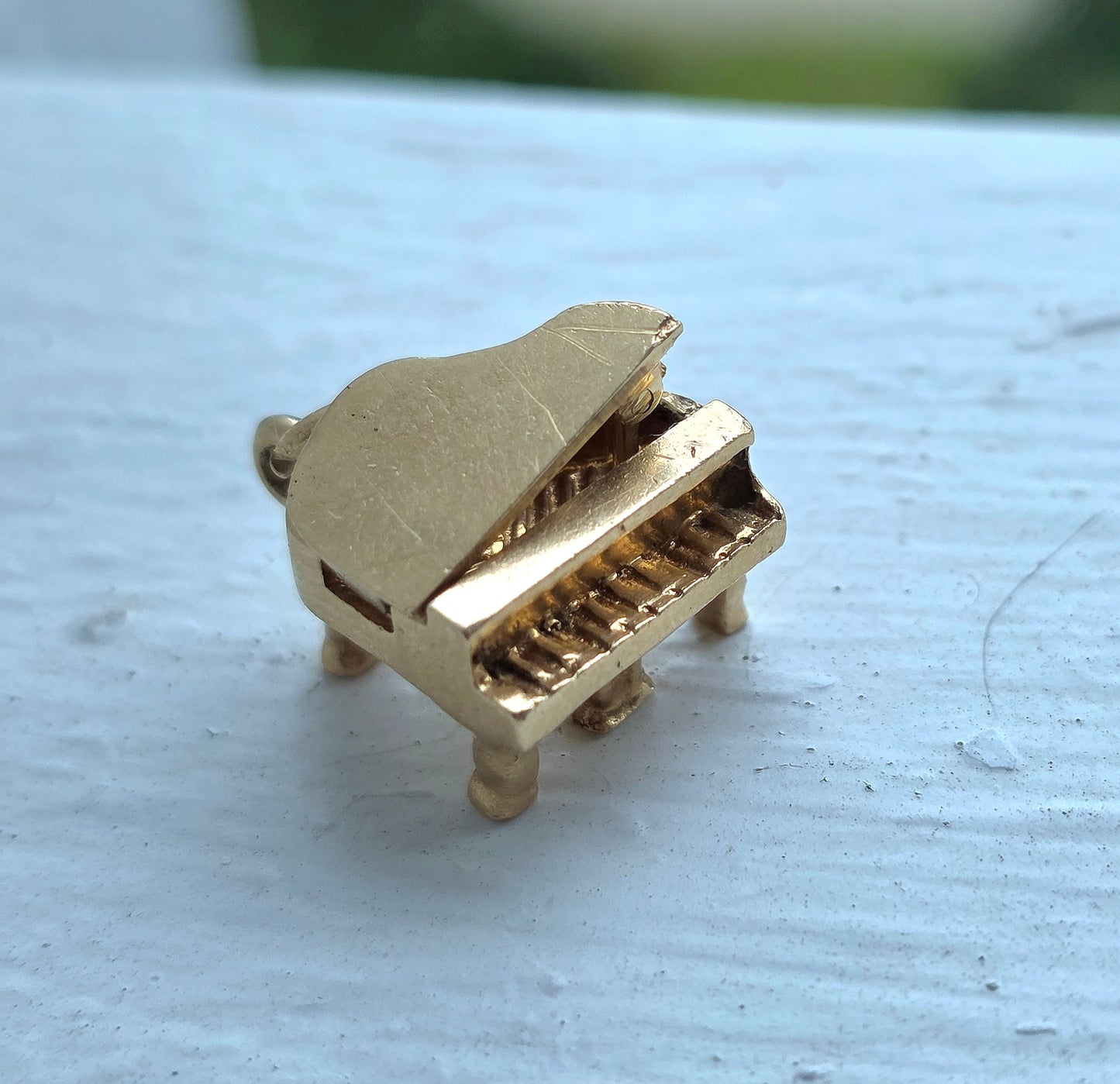 Vintage 14k Yellow Gold Mechanical Grand Piano Charm