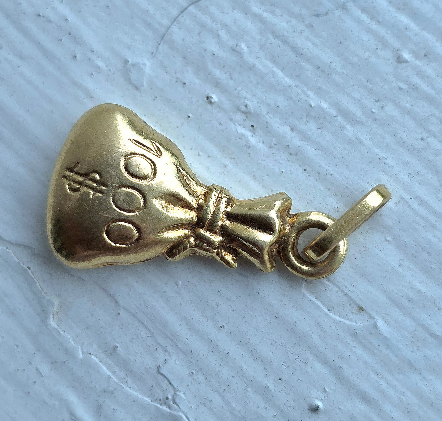 14k Yellow Gold Money Bag Charm