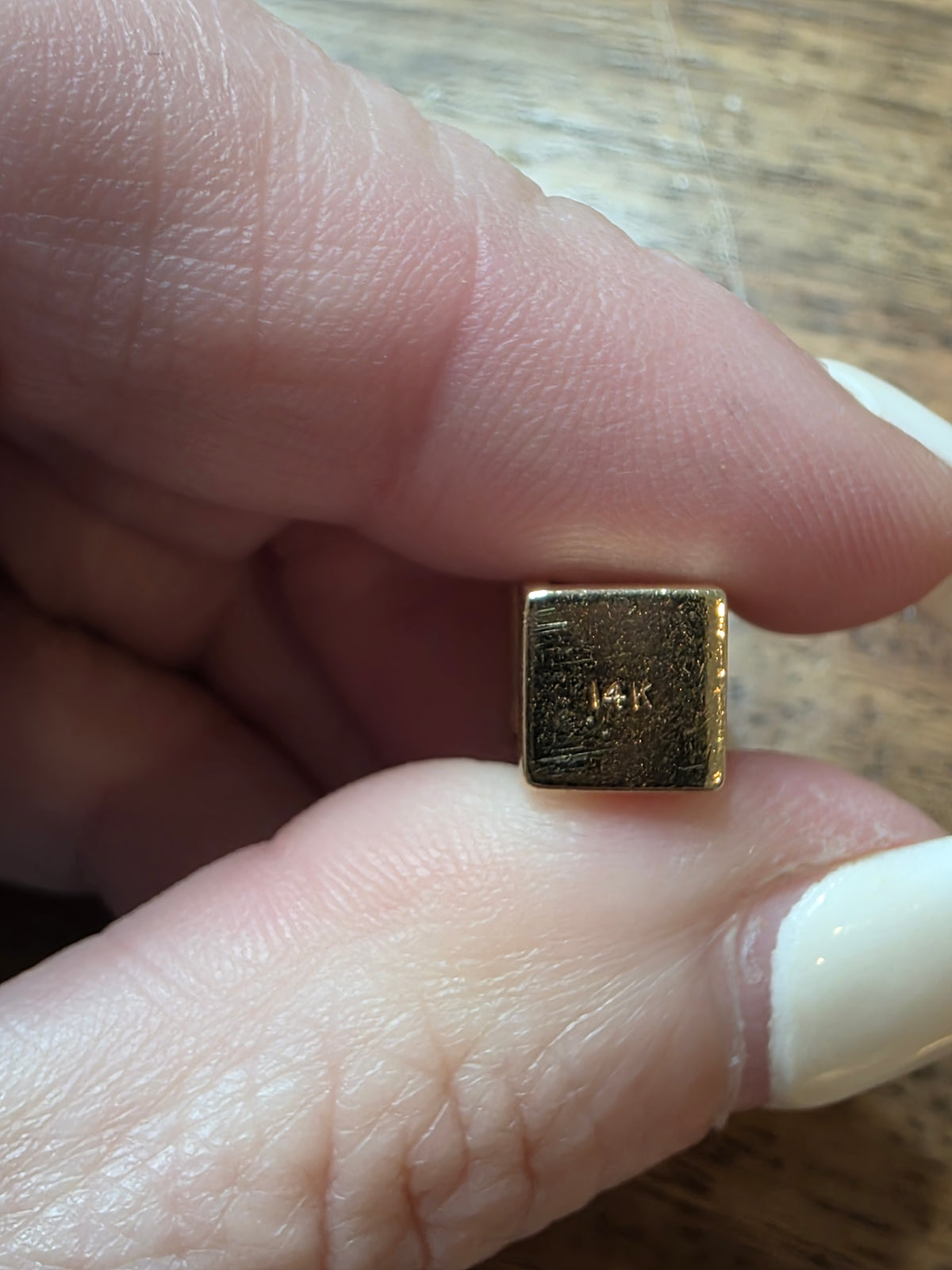 Vintage 14k Gold Bakelite Dice Charm