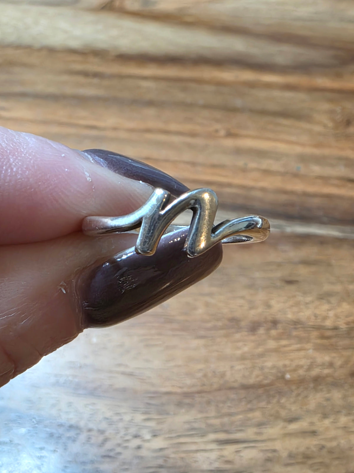 James Avery Sterling Silver Initial N Letter Ring, Size 6