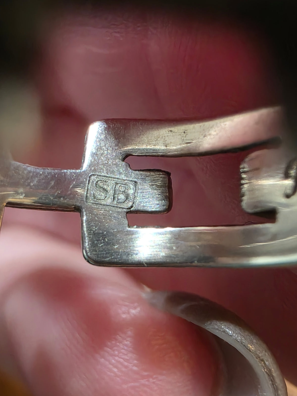 Samuel B. Sterling Silver & 18K Gold Paperclip Design Ring - Size 7