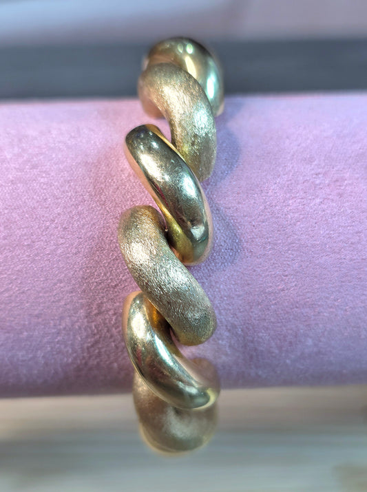 14k Yellow Gold San Marco Textured Bracelet