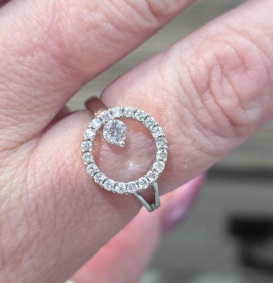 Alwand Vahan 14k White Gold .56ctw Diamond Circle Ring