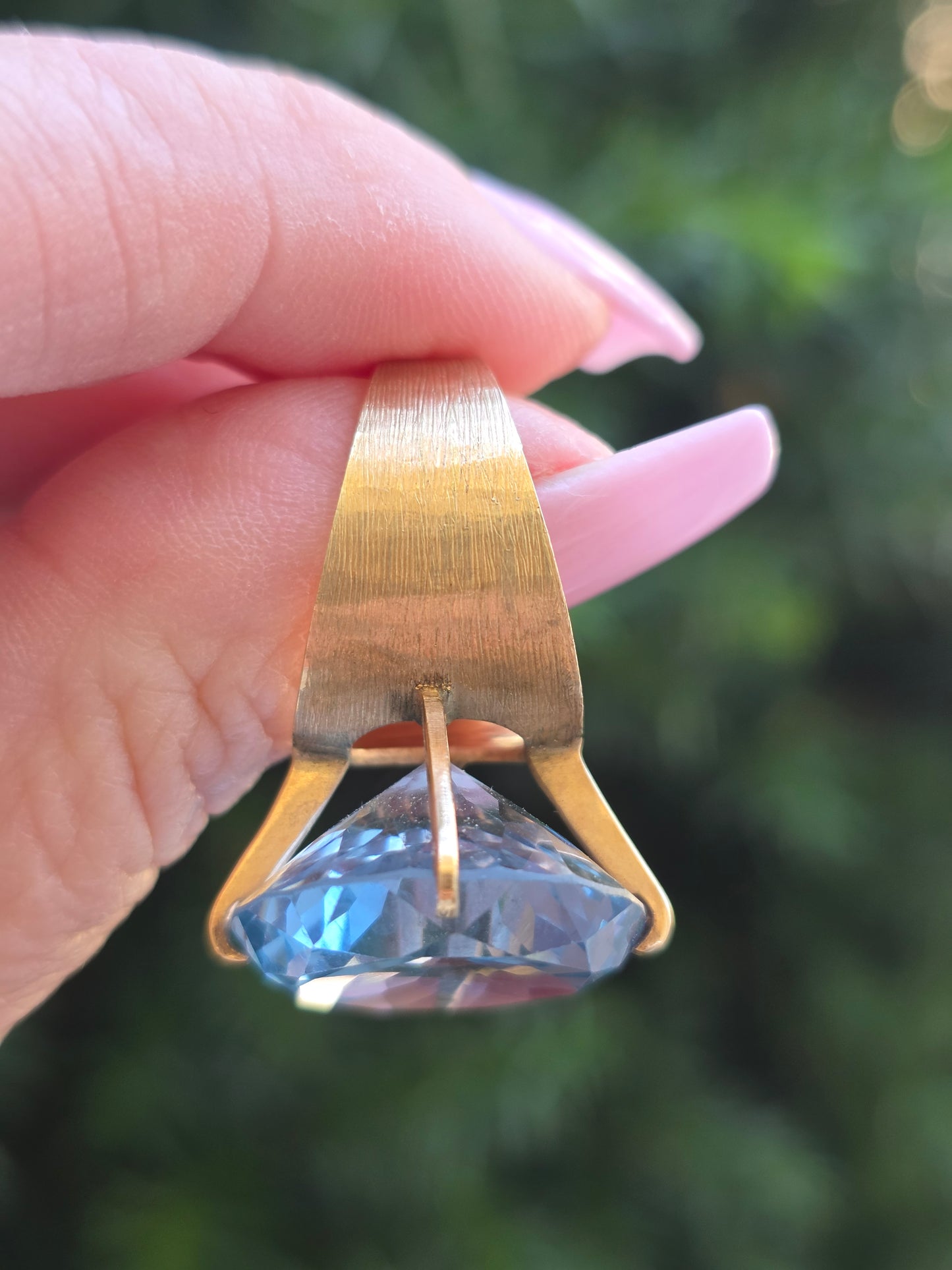 Vintage 10k Large Topaz Cocktail Ring