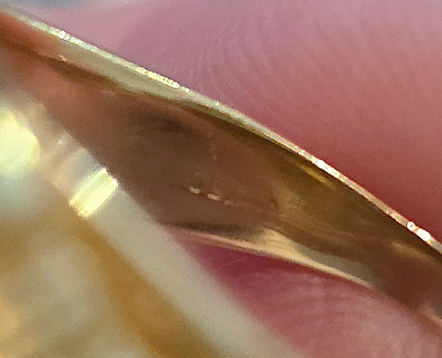 Vintage 18k Basket Weave Bombe Diamond Ring