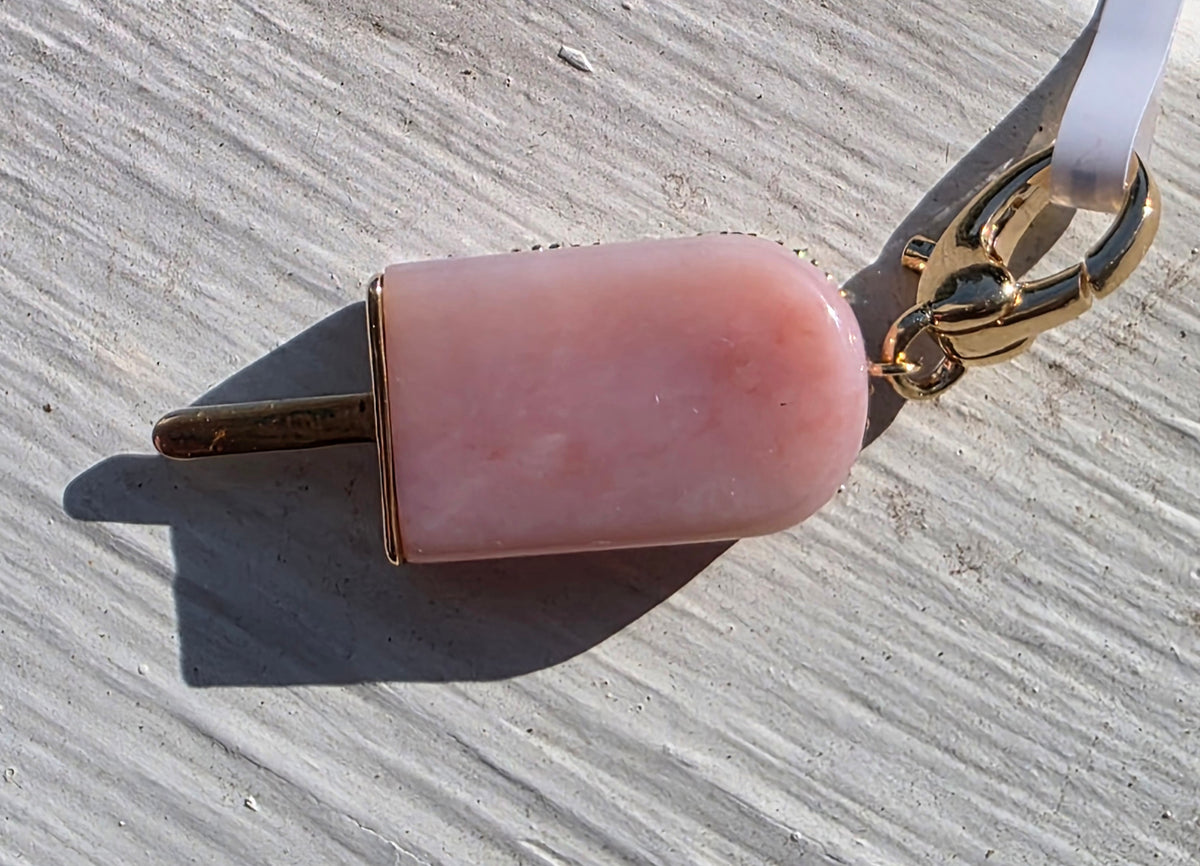 Pink Opal & Diamond Popsicle