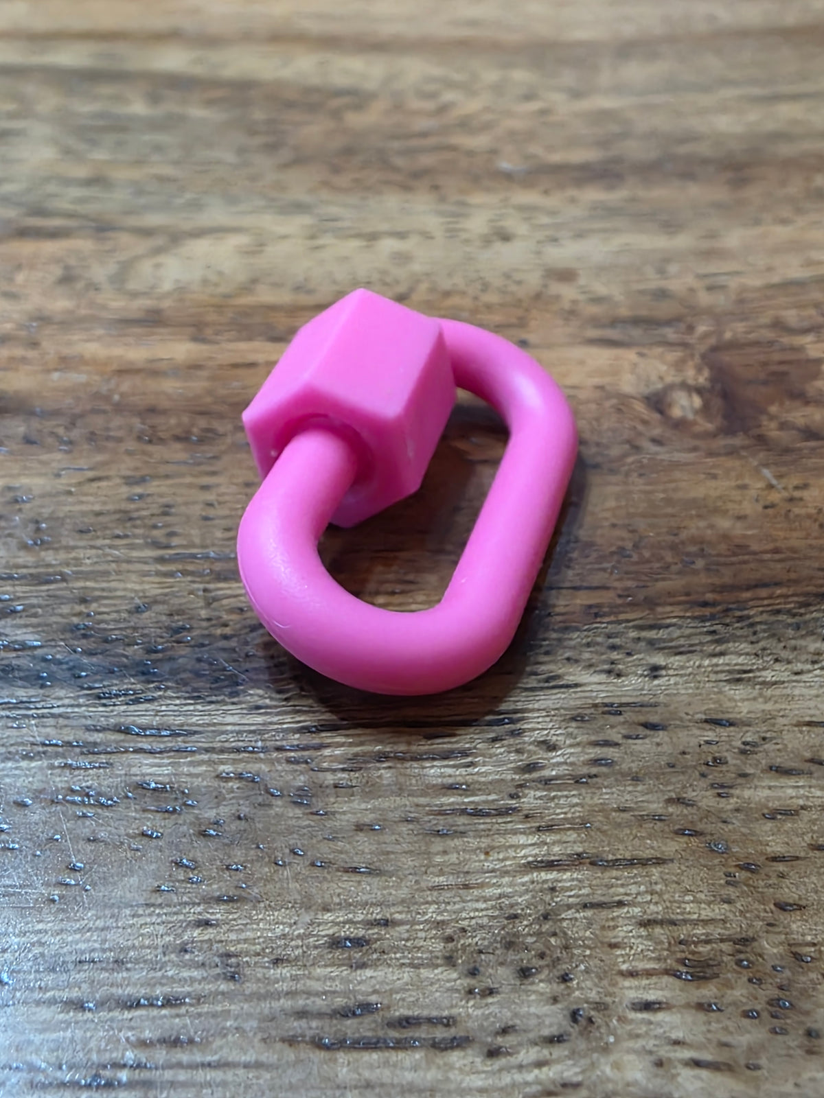 Marla Aaron Flamingo Pink Rubber Chubby Medium Lock