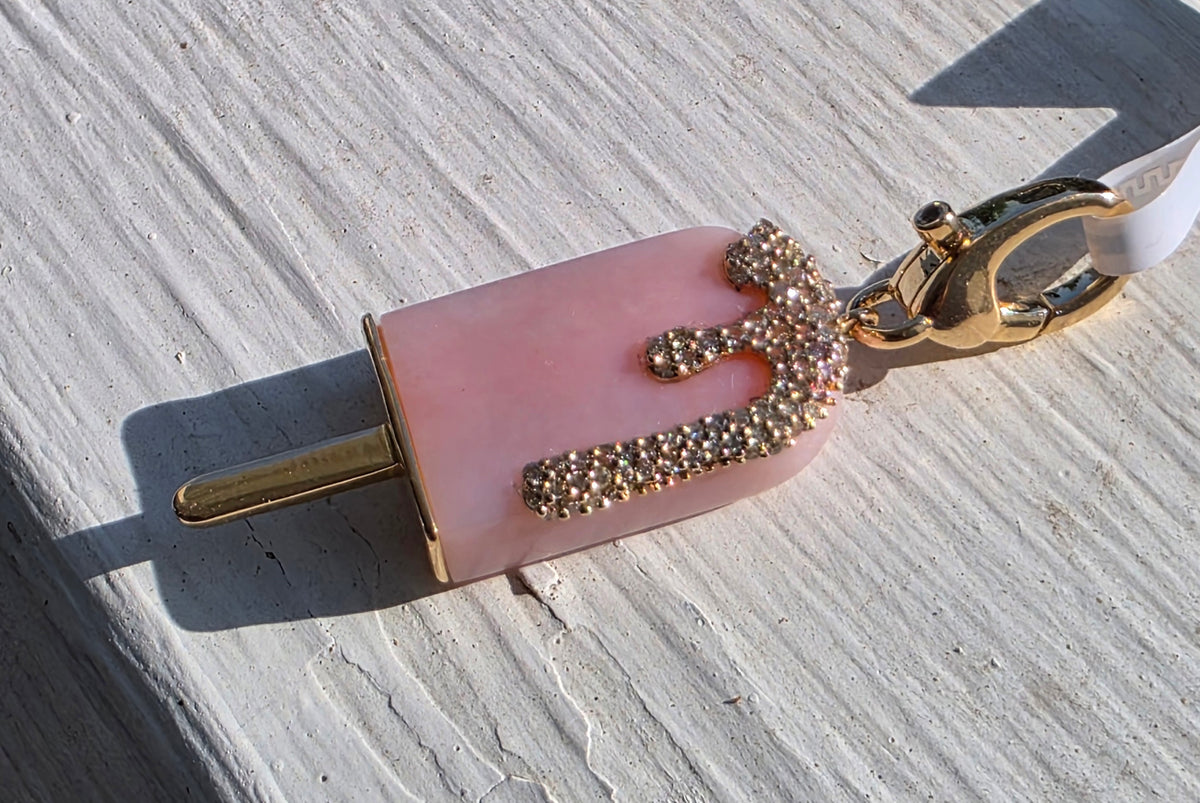Pink Opal & Diamond Popsicle