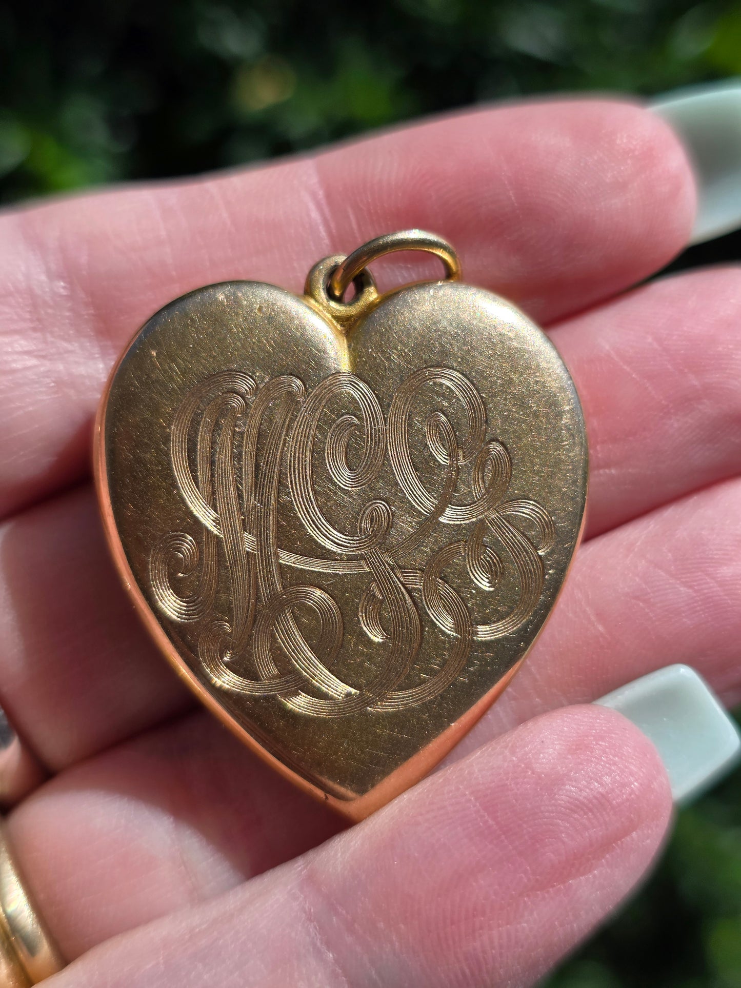 Antique 14k Gold Diamond Lady Heart Locket