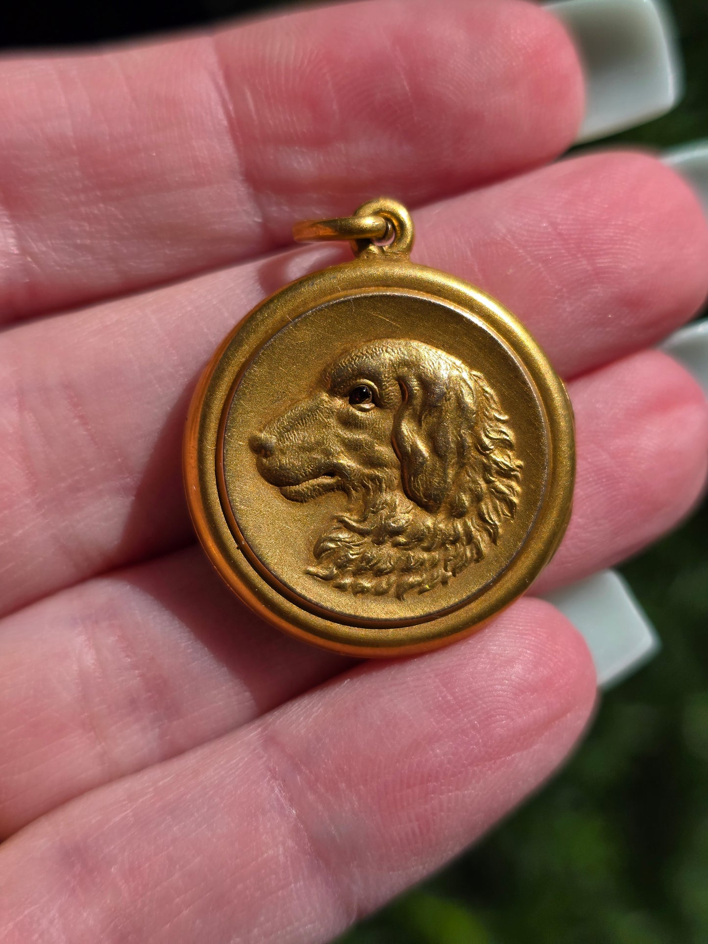 Antique 14k Gold Dog Locket
