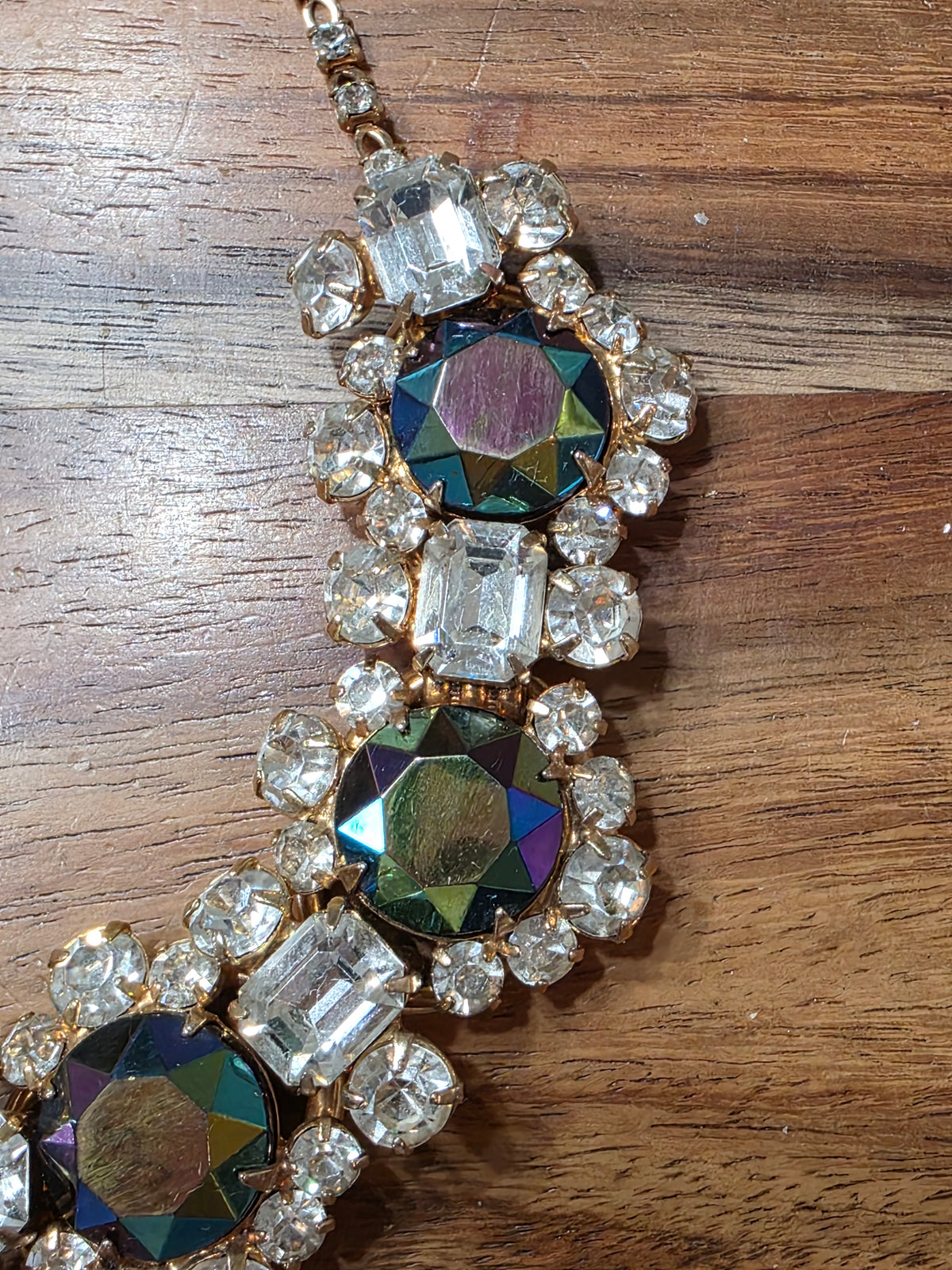 Gorgeous Vintage Juliana D&E Heliotrope & Clear Rhinestone Collar Necklace 1960s