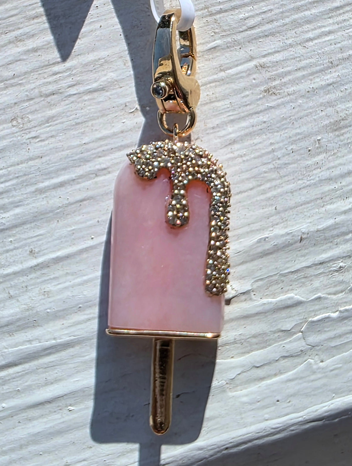 Pink Opal & Diamond Popsicle