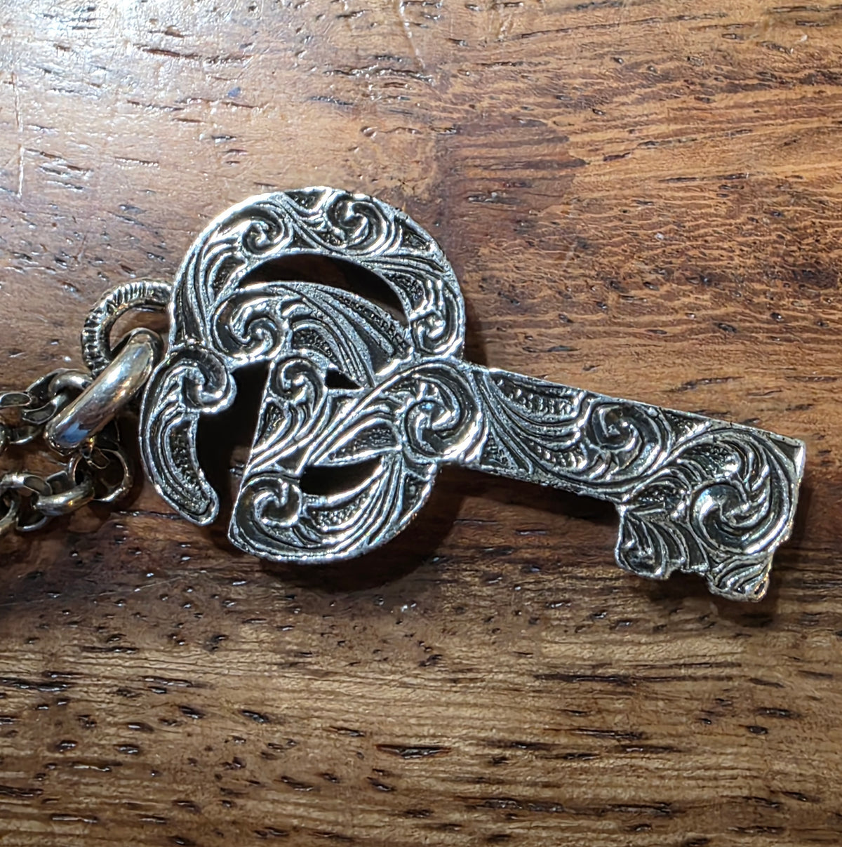 Gucci GG Marmont Key Pendant Necklace, Interlocking G, Sterling Silver 925