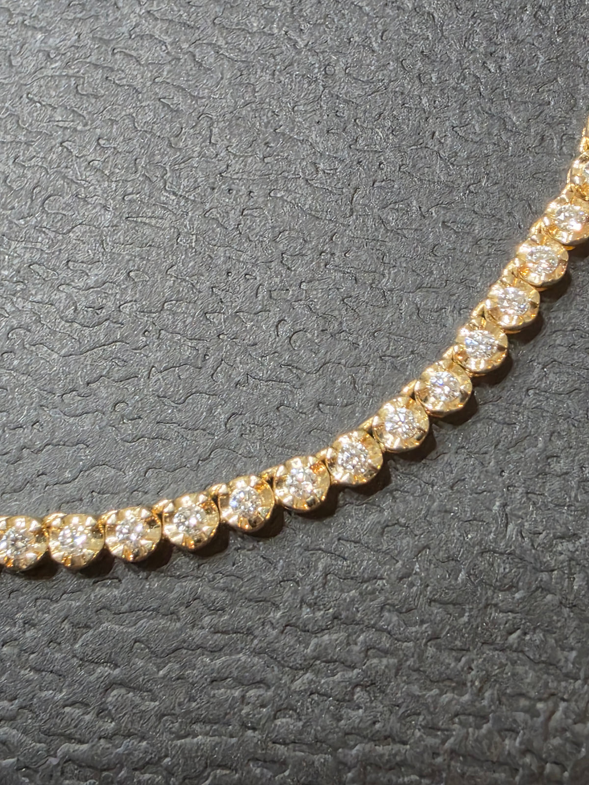 Diamond Half Tennis Necklace, 1.8ctw, 14k Yellow Gold