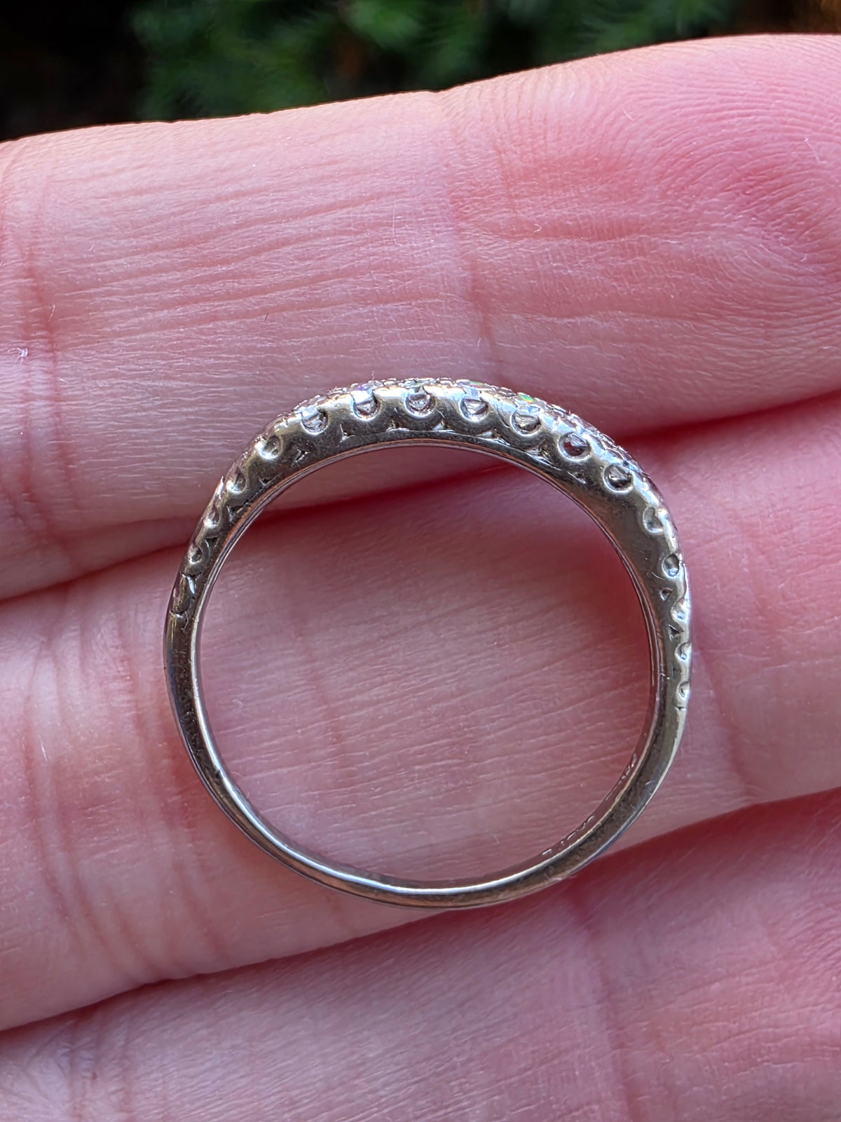 Art Deco Platinum Double Row Diamond Ring
