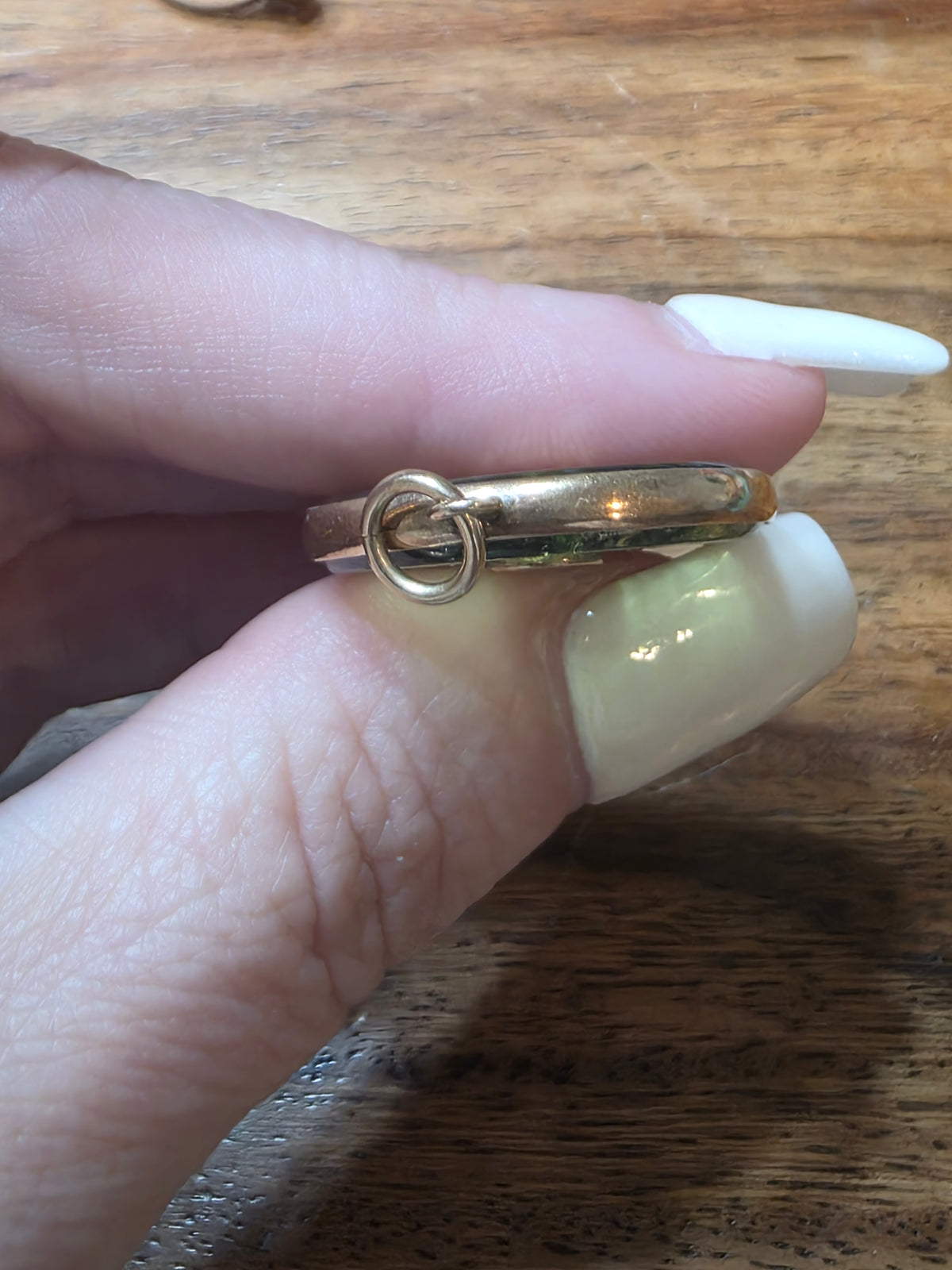 Vintage 10k Gold Green Tourmaline Pendant