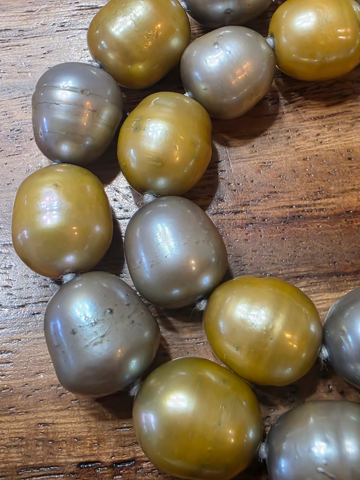Estate 14k Gold Baroque Pearl Necklace