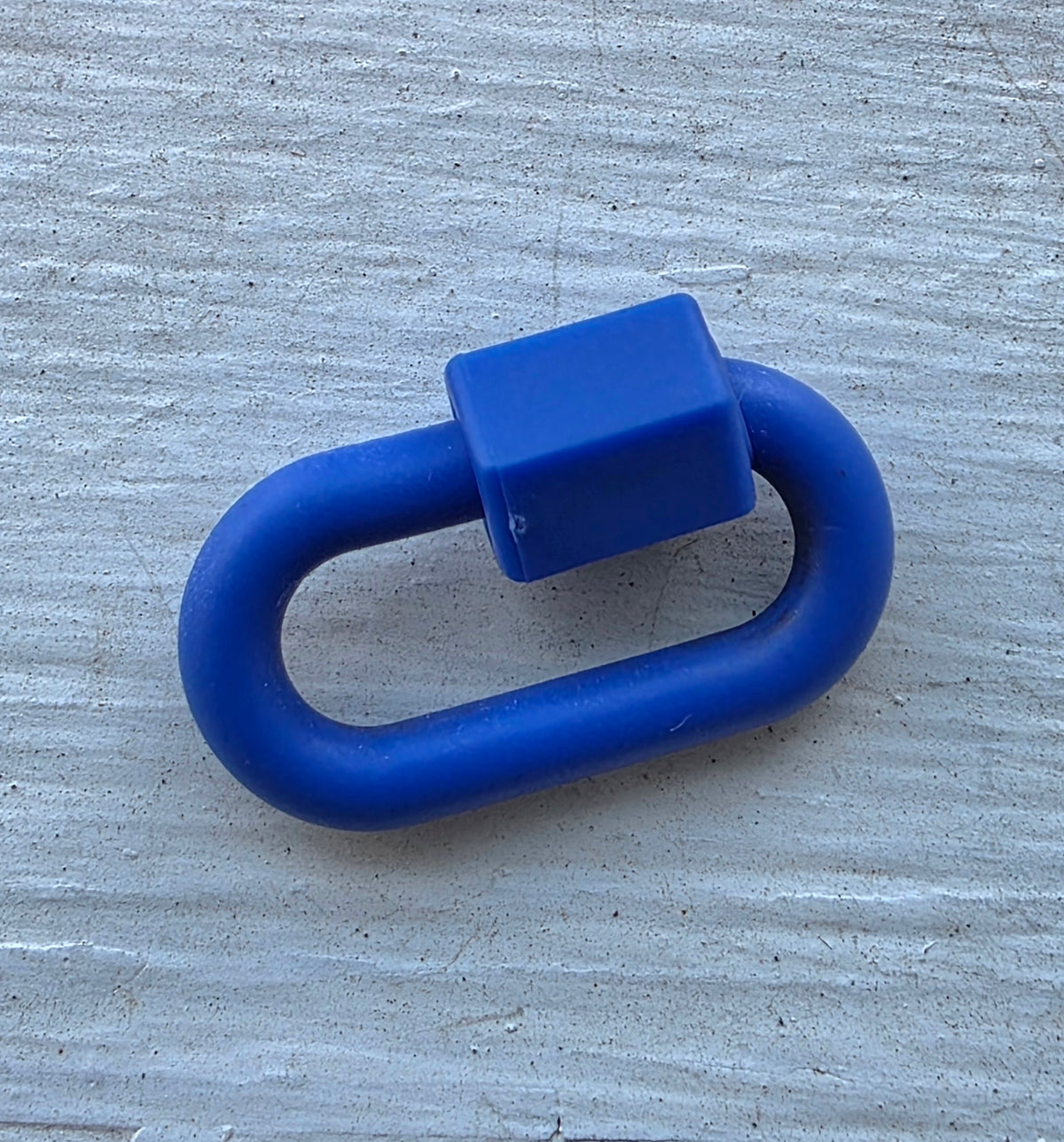 Marla Aaron Cobalt Blue Rubber Chubby Medium Lock Charm