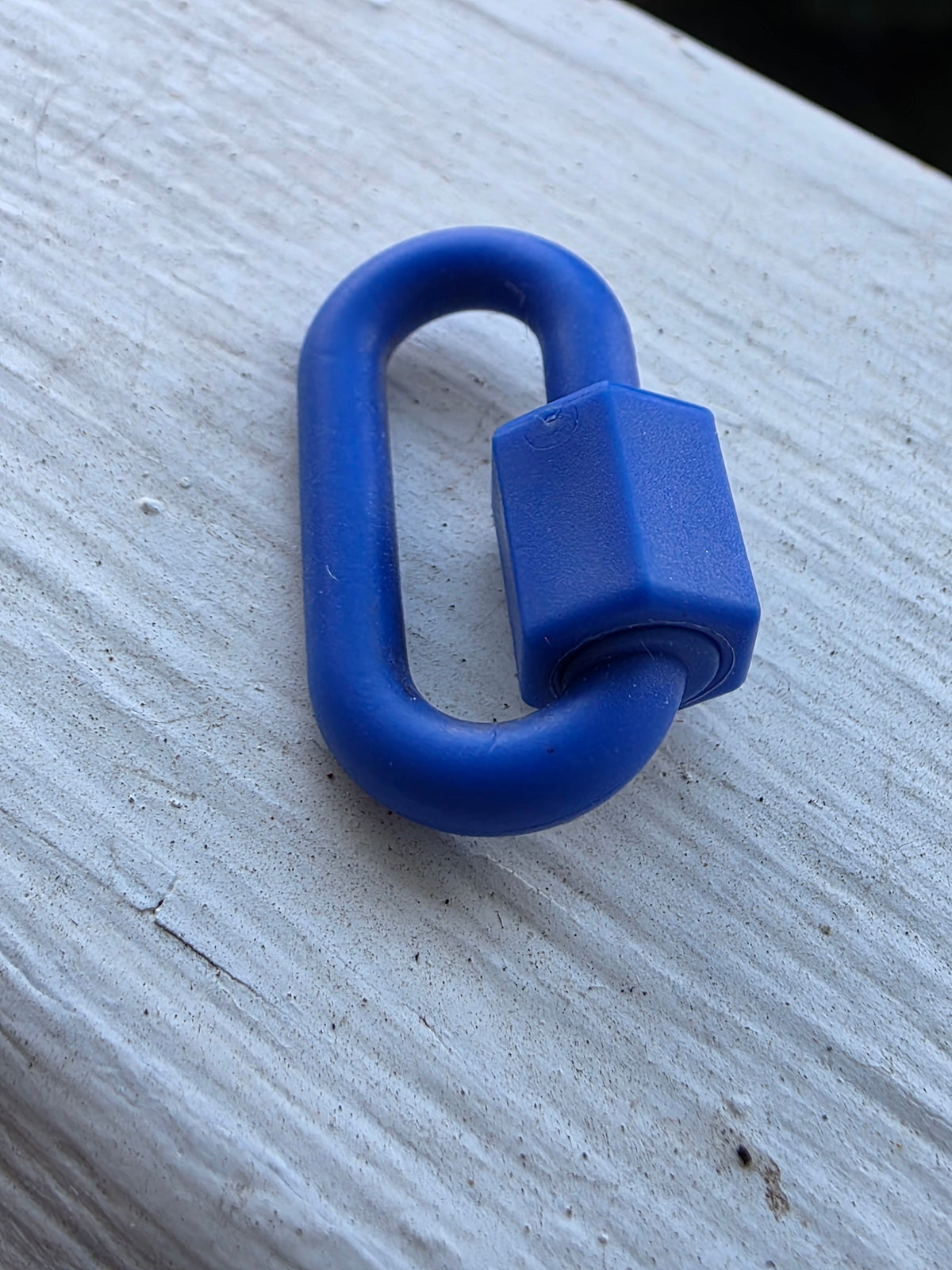 Marla Aaron Cobalt Blue Rubber Chubby Medium Lock Charm