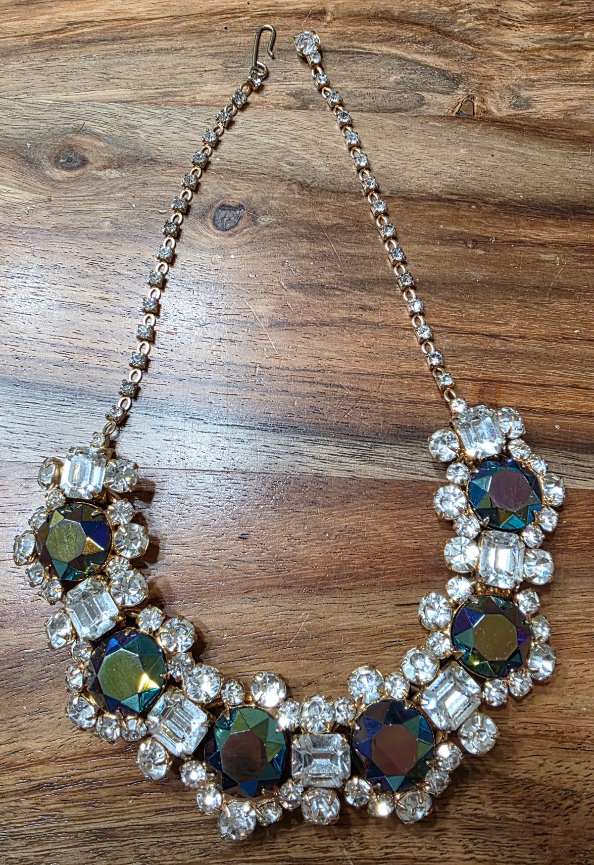 Gorgeous Vintage Juliana D&E Heliotrope & Clear Rhinestone Collar Necklace 1960s