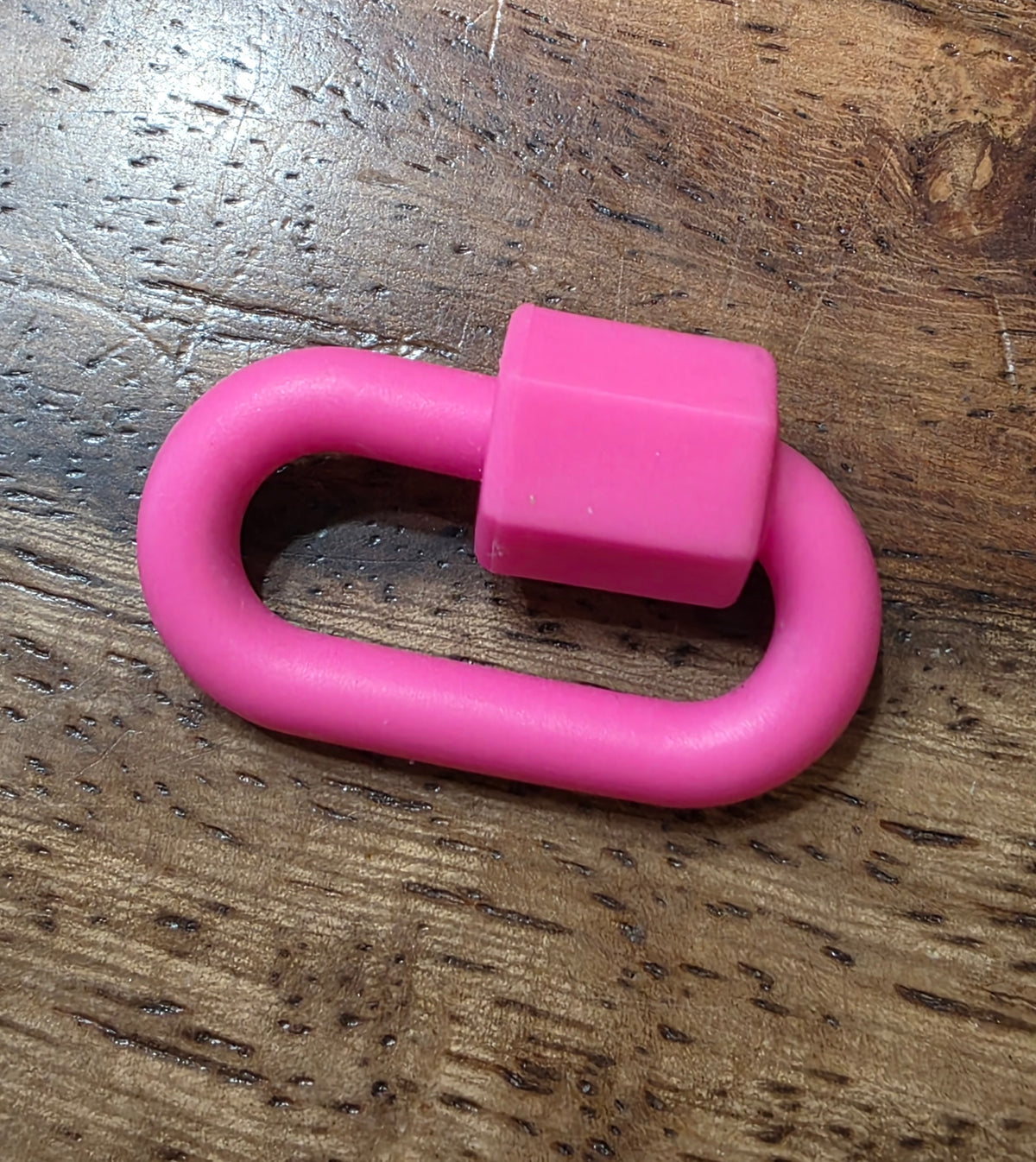 Marla Aaron Flamingo Pink Rubber Chubby Medium Lock
