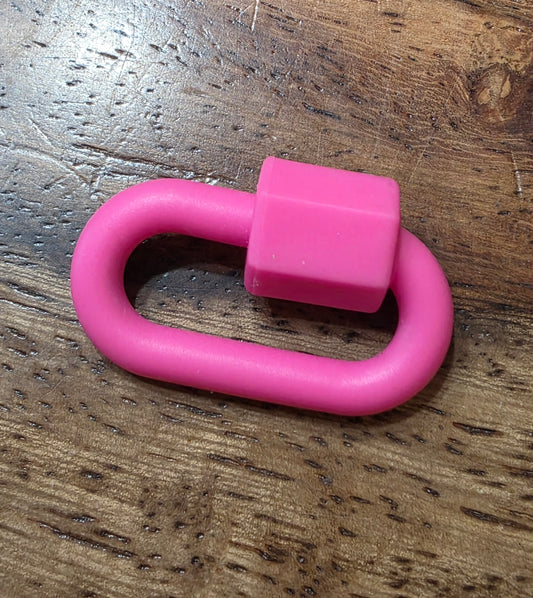 Marla Aaron Flamingo Pink Rubber Chubby Medium Lock