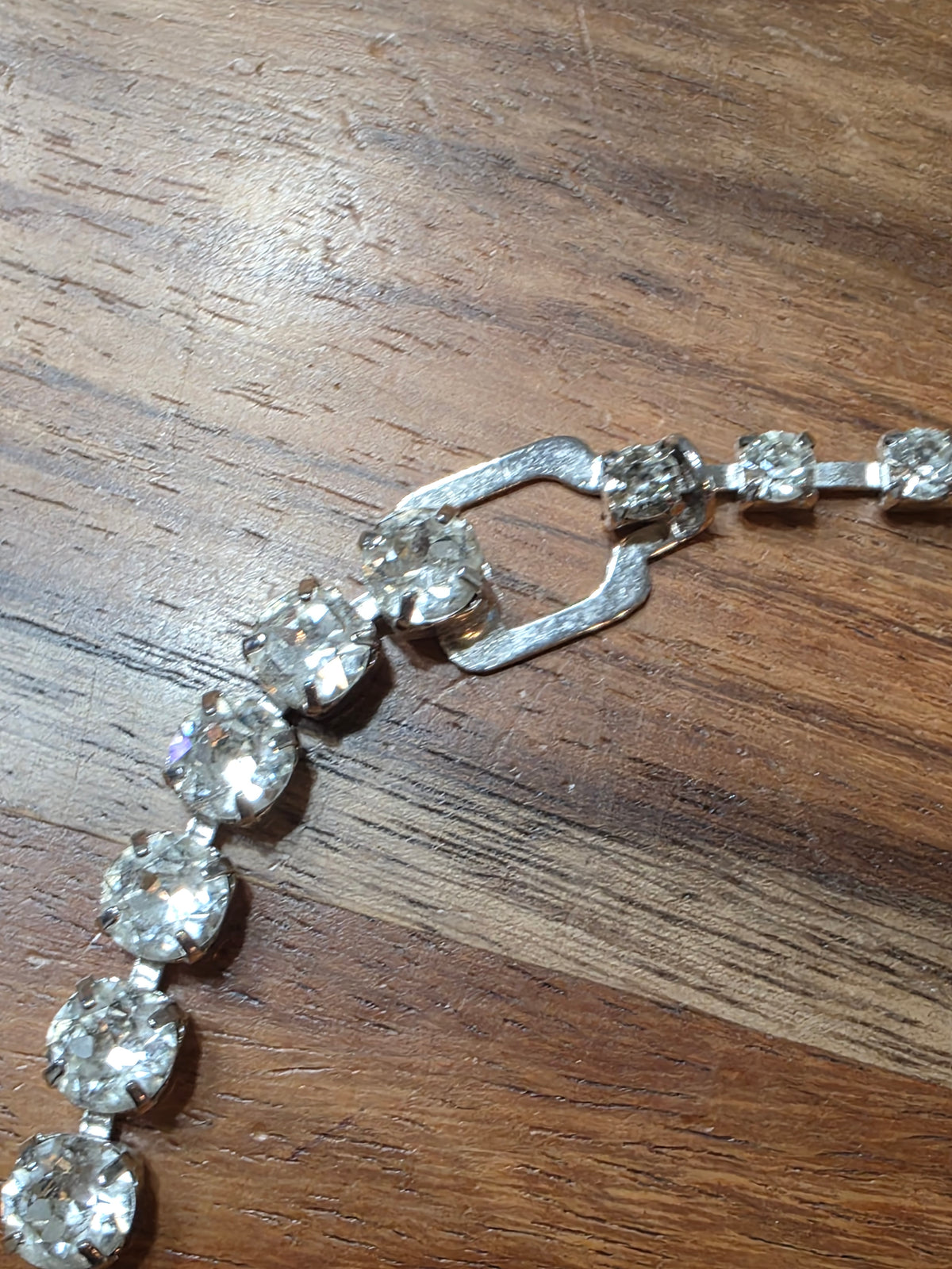 Vintage Eisenberg Clear Rhinestone Statement Fringe Choker Necklace 1940s