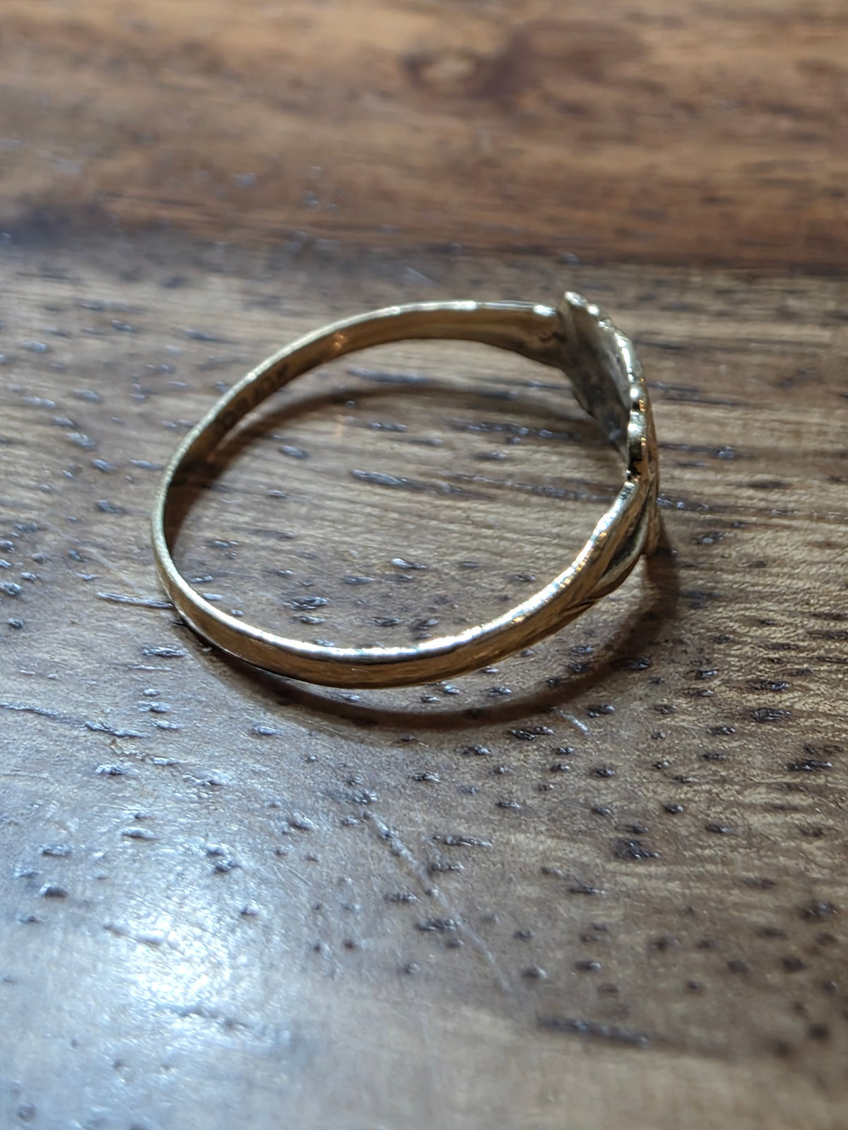 Antique Ostby & Barton 10K Gold Initial "G" Signet Ring, Size 3, Child/Pinky