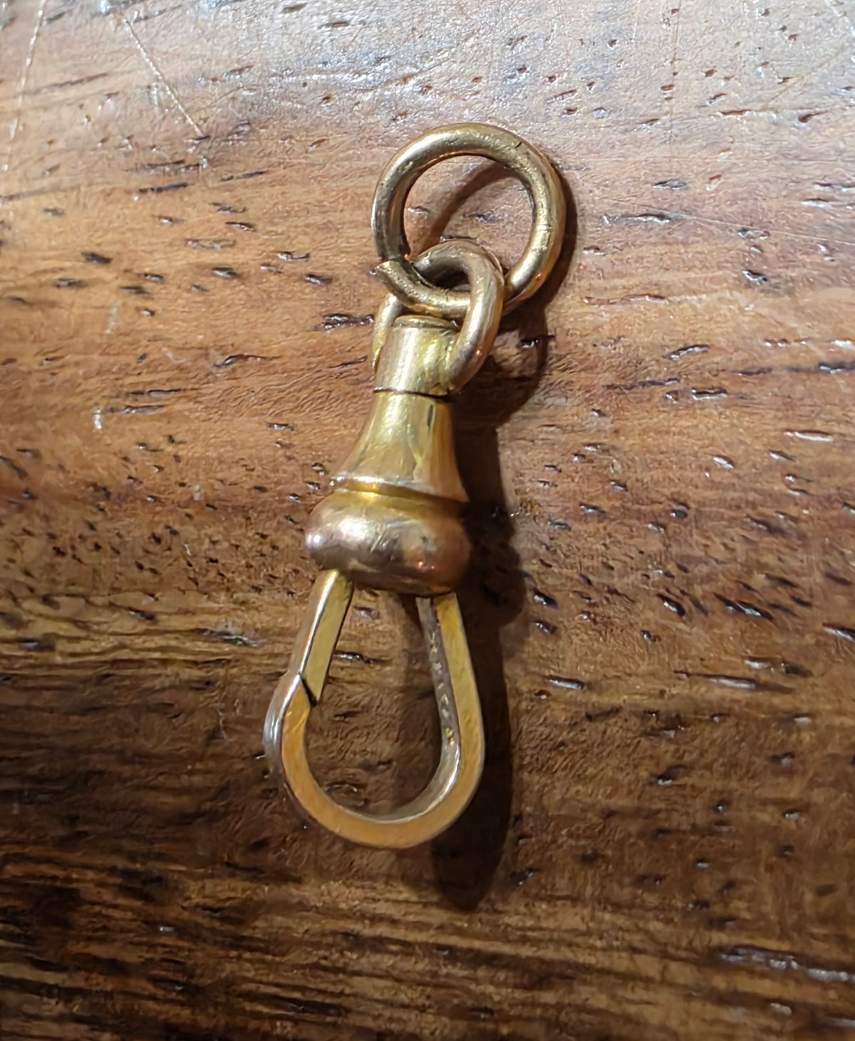 Antique Victorian 10k Yellow Gold Swivel Dog Clip