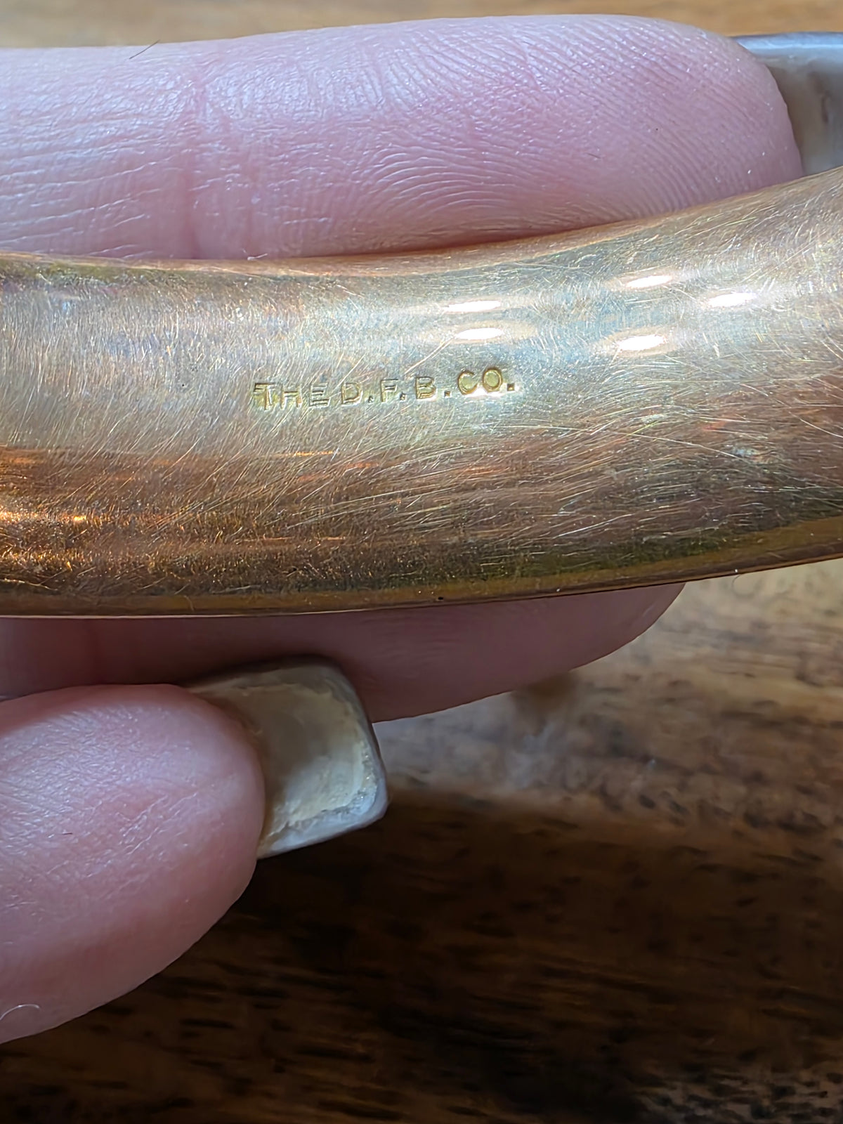 Antique Gold Filled Half Solid Sweetheart Expansion Bracelet Carmen D.F.B. Co