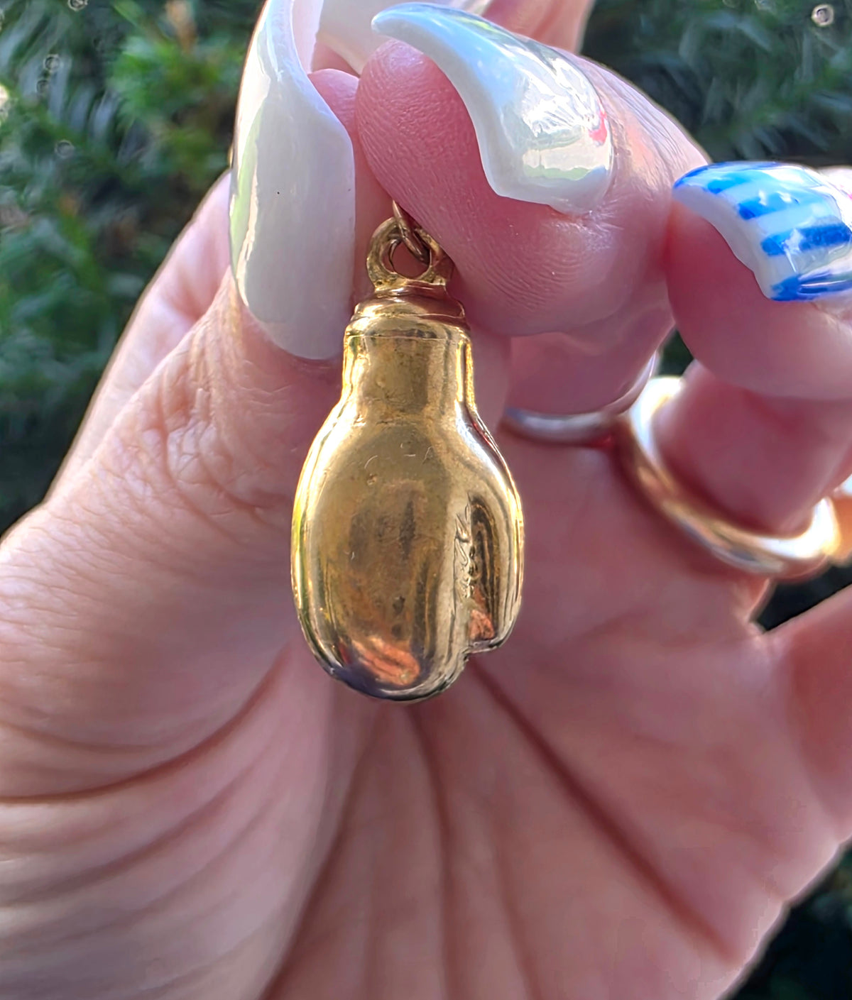 Vintage 10k Gold Boxing Glove Charm