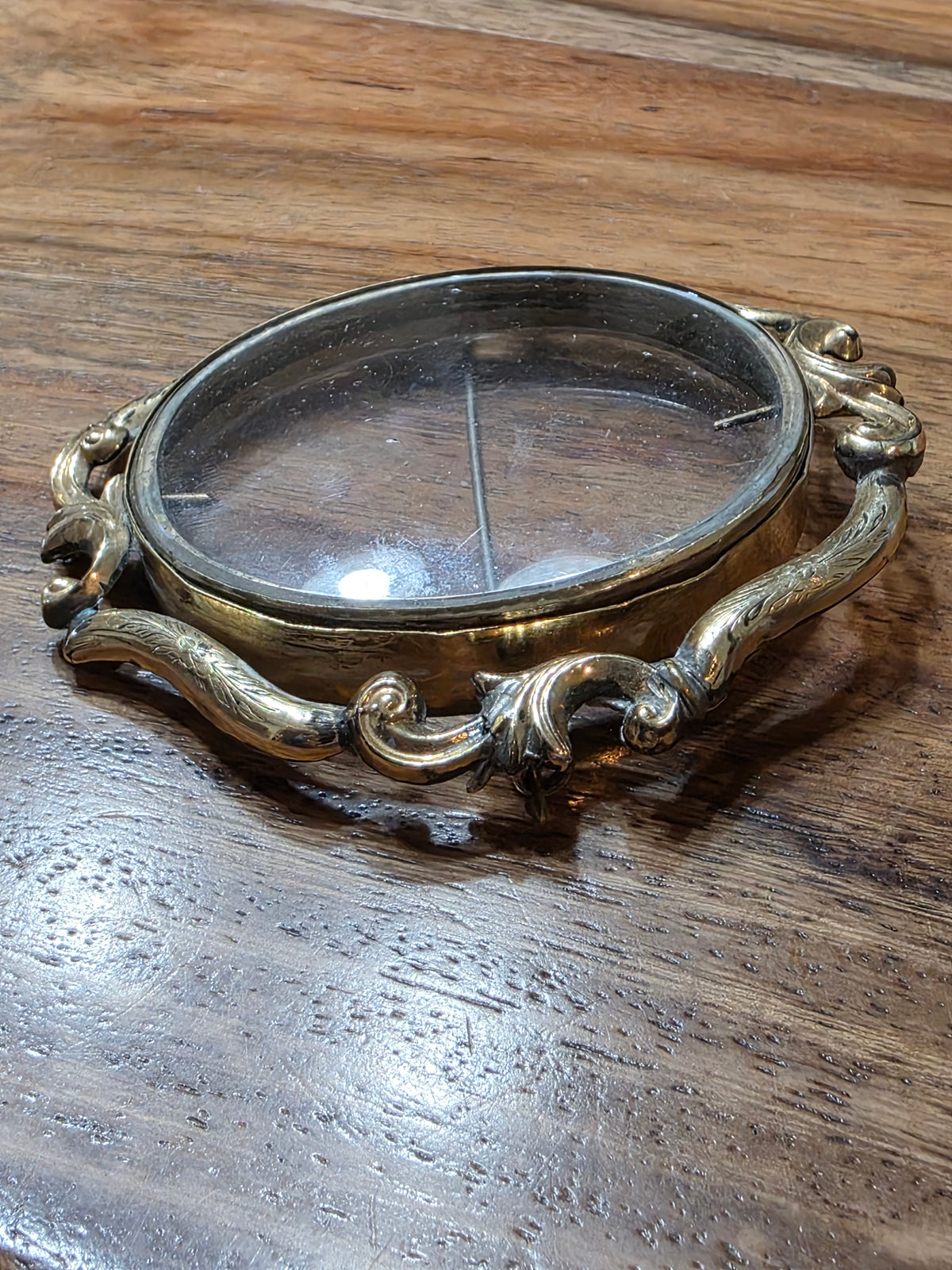Antique Victorian Gold-Filled Swivel Locket Brooch Frame c. 1880s