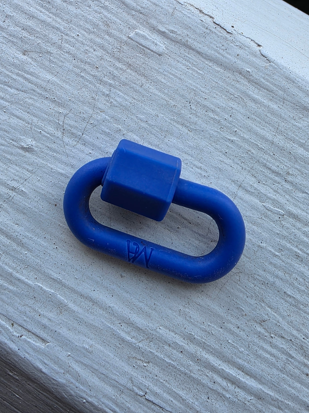 Marla Aaron Cobalt Blue Rubber Chubby Medium Lock Charm