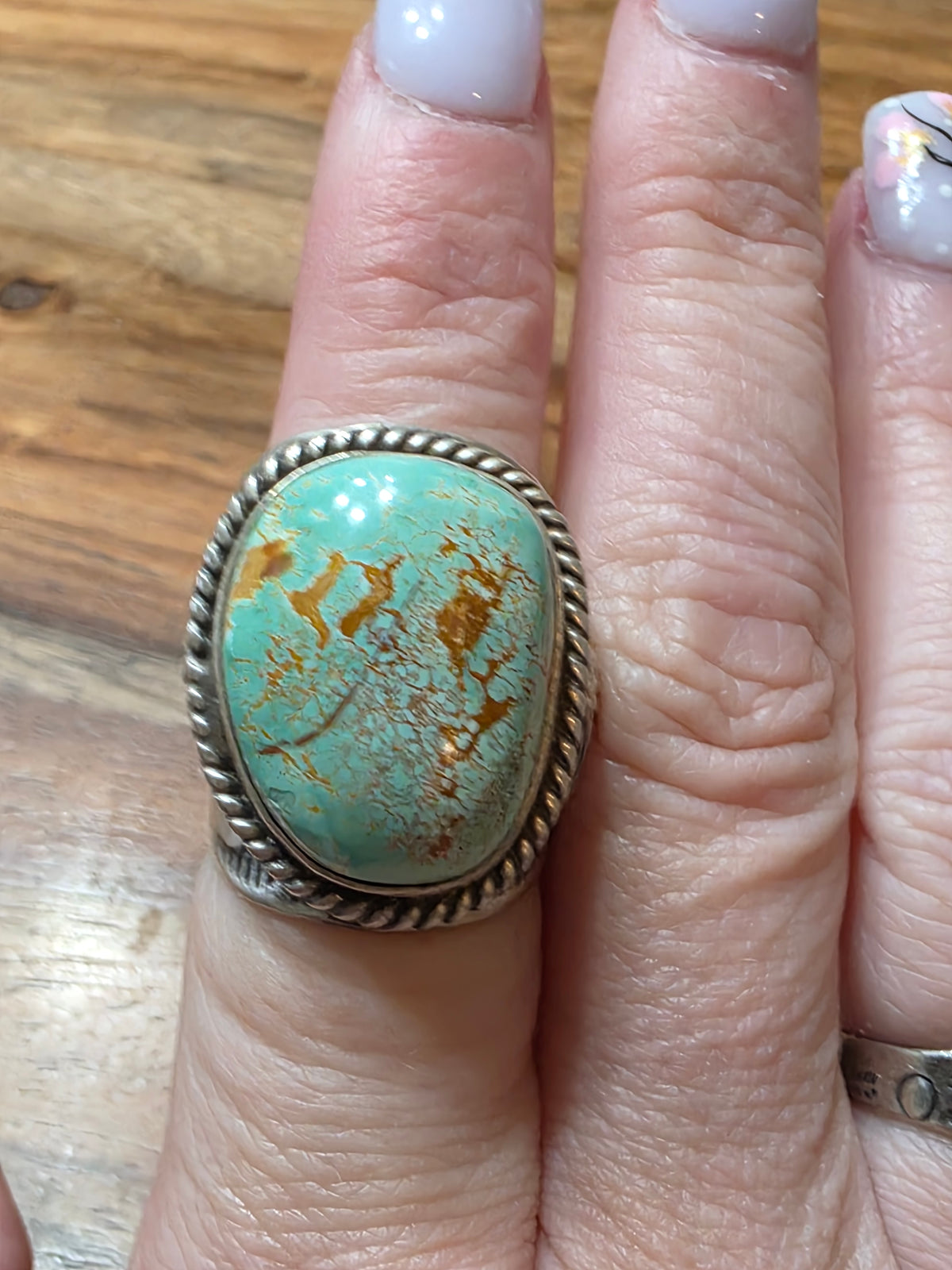 Navajo Lorenzo James Royston Turquoise Ring, Bold, Ornate