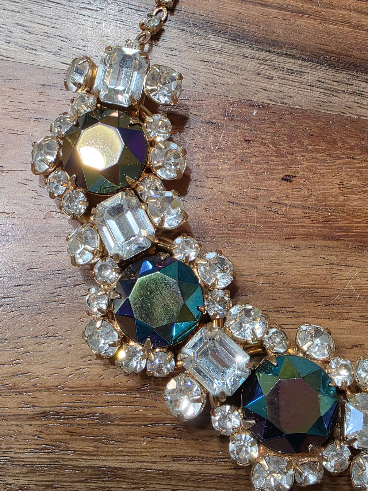 Gorgeous Vintage Juliana D&E Heliotrope & Clear Rhinestone Collar Necklace 1960s