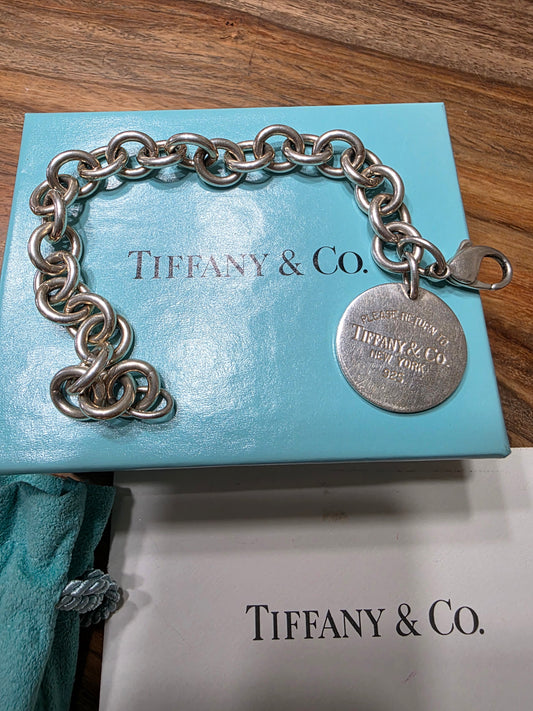 Vintage Sterling Silver"Please Return to Tiffany" Tag Bracelet