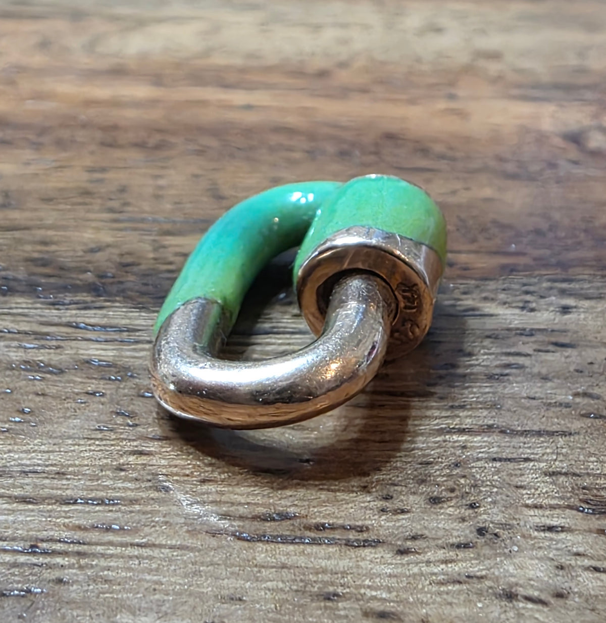 Marla Aaron 14K Rose Gold Enamel Vert Chubby Babylock