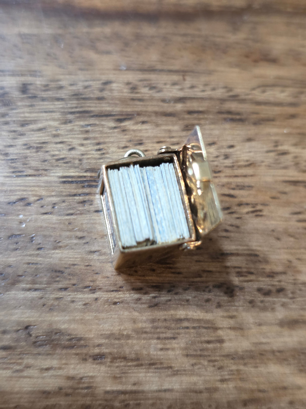 Vintage 14K Gold Mechanical Playing Cards Charm – Movable Miniature Deck