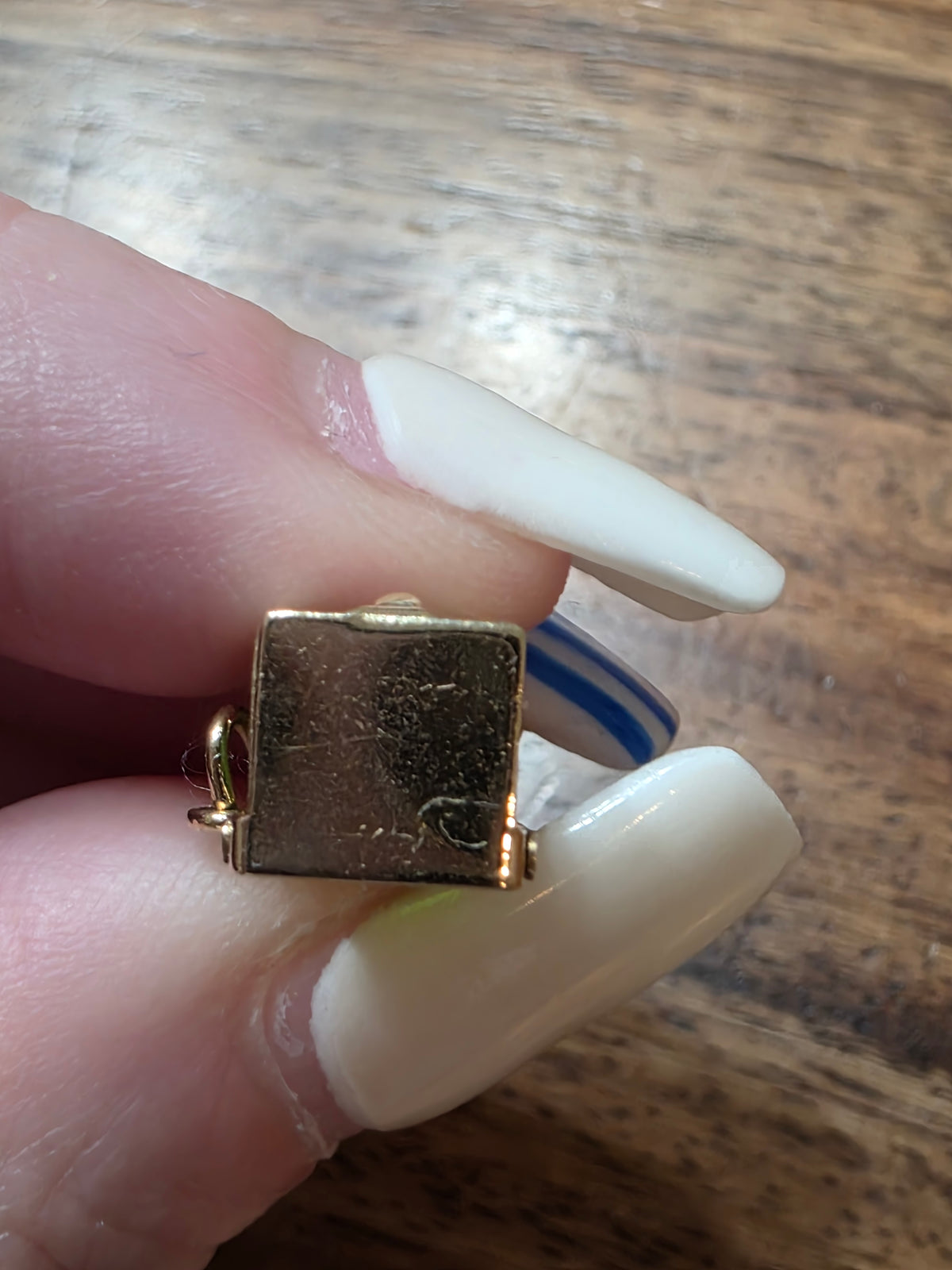 Vintage 14k Gold Bakelite Dice Charm