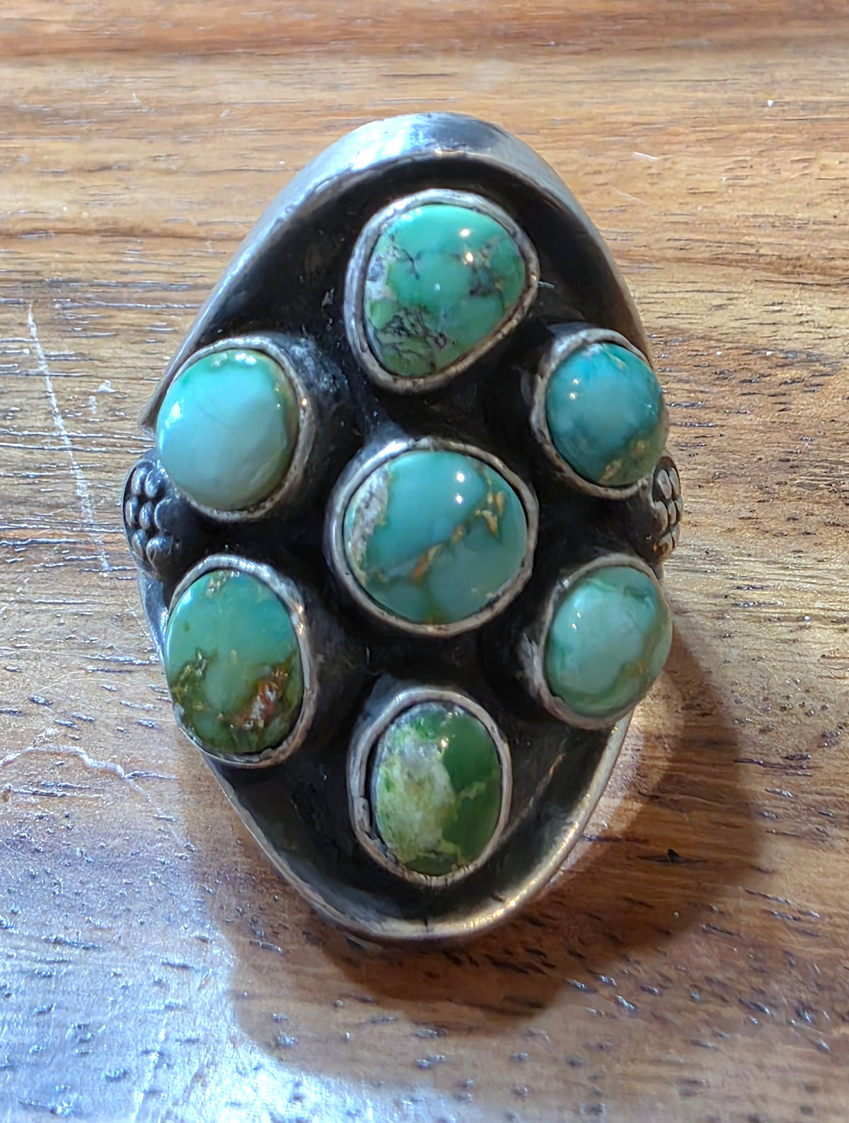 Navajo Emer Thompson Royston Turquoise Saddle Ring