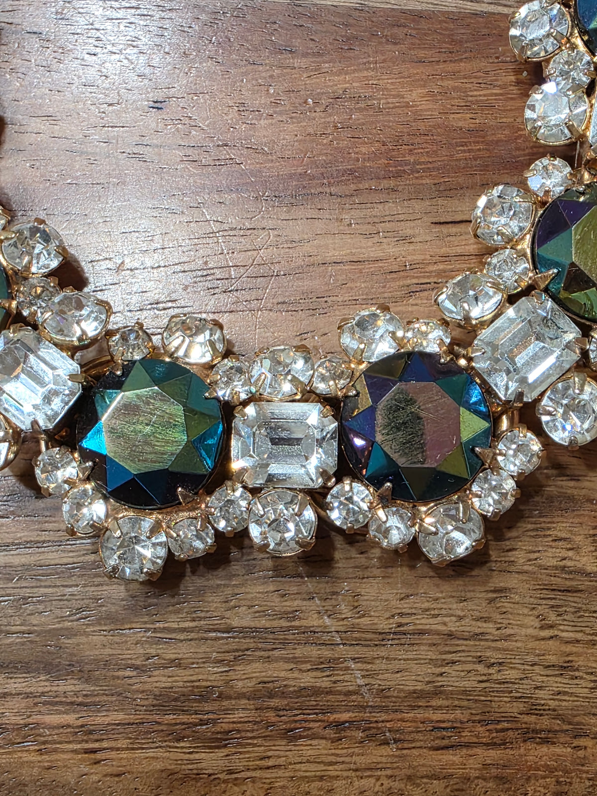 Gorgeous Vintage Juliana D&E Heliotrope & Clear Rhinestone Collar Necklace 1960s