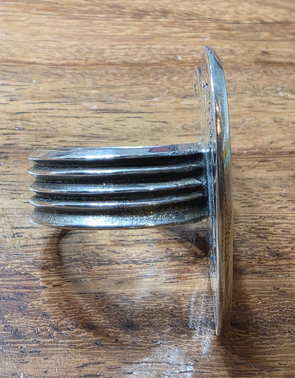 James Fendenheim Tohono O'odham Sterling Silver Heart Ring Size 8.5 Cactus Moon