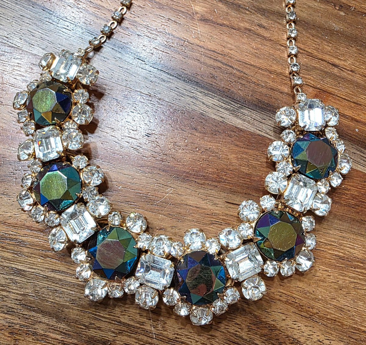 Gorgeous Vintage Juliana D&E Heliotrope & Clear Rhinestone Collar Necklace 1960s