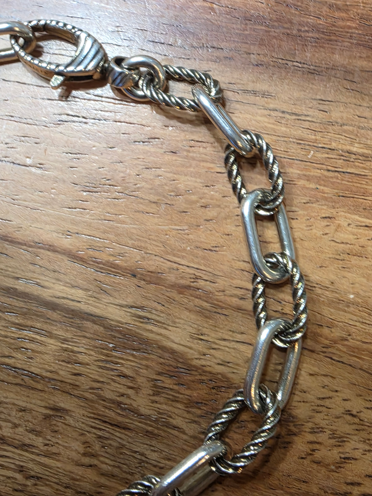 Gucci Interlocking G Sterling Silver Charm Bracelet, 7"